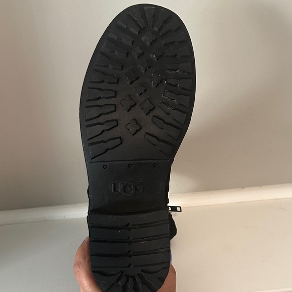 UGG Black Women’s Wilde Moto Boots with Buckle Detail - Picture 6 of 7